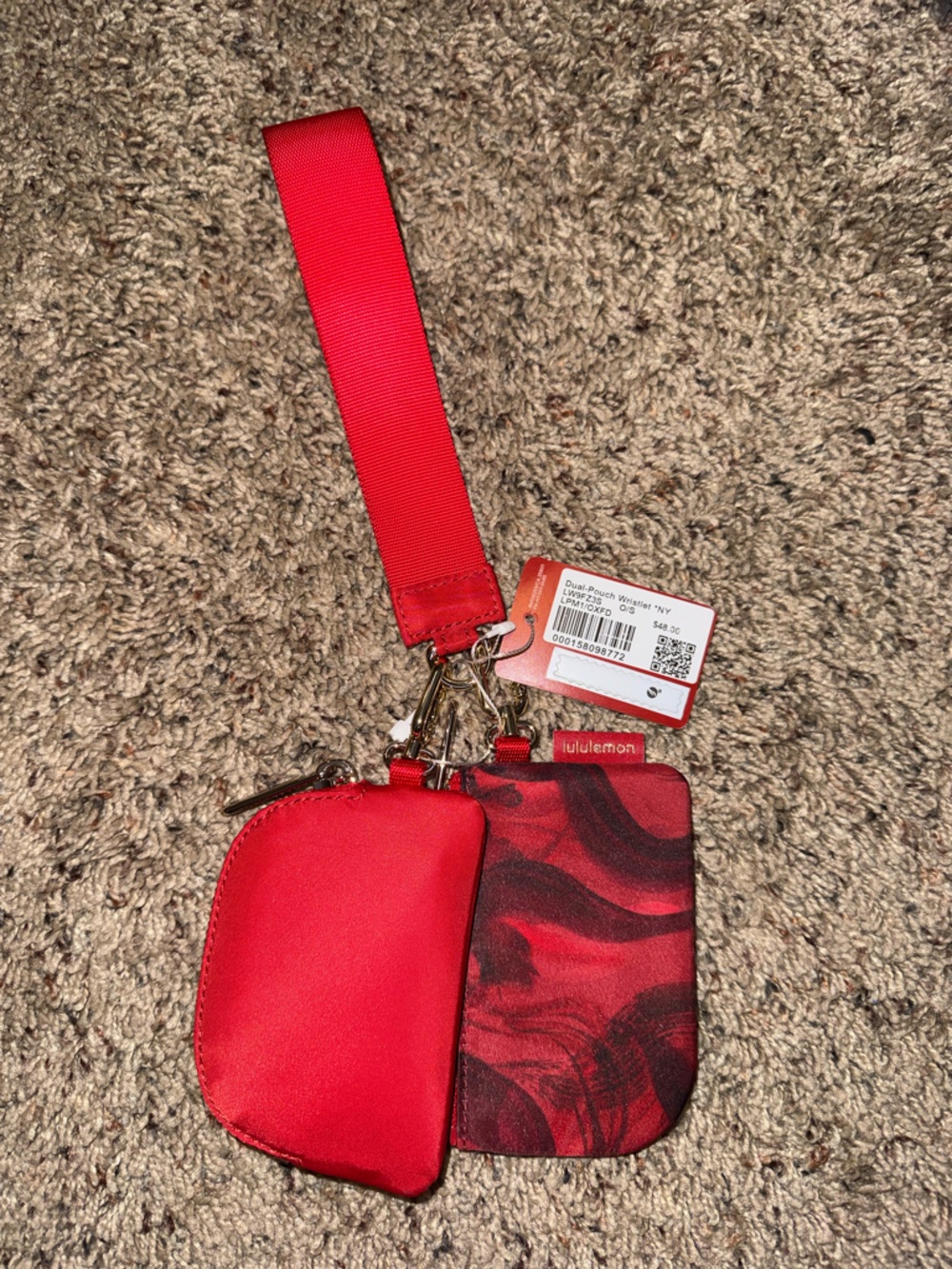lululemon athletica Red Dual-Pouch Wristlet